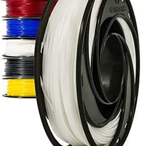 Gizmo Dorks Flexible TPU Filament for 3D Printers 1.75mm 200g, White