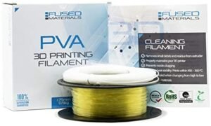 Fused Materials PVA Filament with Cleaning Filament Bundle, 1.75mm - Dissolvable Filament for 3D Printers – Bundle Includes .5Kg Roll of PVA and 0.1Kg Roll of Cleaning Filament
