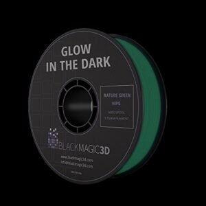 1.75 mm Black Magic 3D Glow in the Dark Nature Green HIPS Filament (500g)