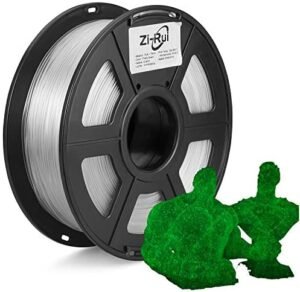Zi-Rui 3D Printer PETG Filament, Shining Glow in The Dark Green, Shiny Luminous Green, 1.75mm, 1KG/Spool