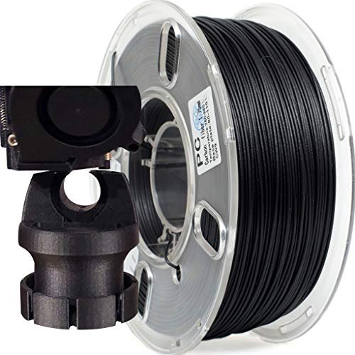 PRILINE Carbon Fiber Polycarbonate 1KG 1.75 3D Printer Filament, Dimensional Accuracy +/- 0.03 mm, 1kg Spool, 1.75 mm,Black