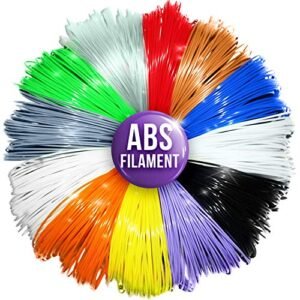 3D Pen Filament Refills - 1.75mm ABS Printer Refill Pack - 240 Linear Feet in 20 Foot Lengths Per Color - 80 Stencil E-Book & Bonus Glow in The Dark Color Included by 3D Artist Supply