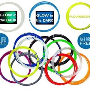 3D Pen Filament Refills - Stencil EBOOK & 2 Bonus Glow in The Dark Color Included - 1.75mm ABS - 280 Linear Feet Total of 14 Different Colors in 20 Foot Lengths