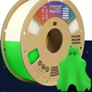 OVERTURE Glow PLA Filament 1.75mm 3D Printer Filament, 1kg Spool (2.2lbs), Dimensional Accuracy +/- 0.02 mm, Fit Most FDM Printer (Green (Glow in Dark))