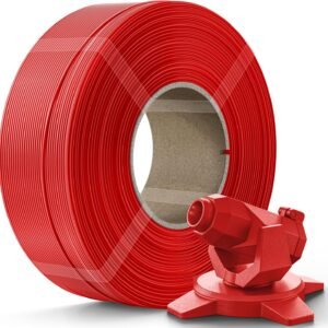 Creality PETG Filament Refill 1.75mm 3D Printer Filament, 1kg (2.2lb) Refilament for Bambu Lab Reusable Spool, Dimensional Accuracy ±0.03mm, Red